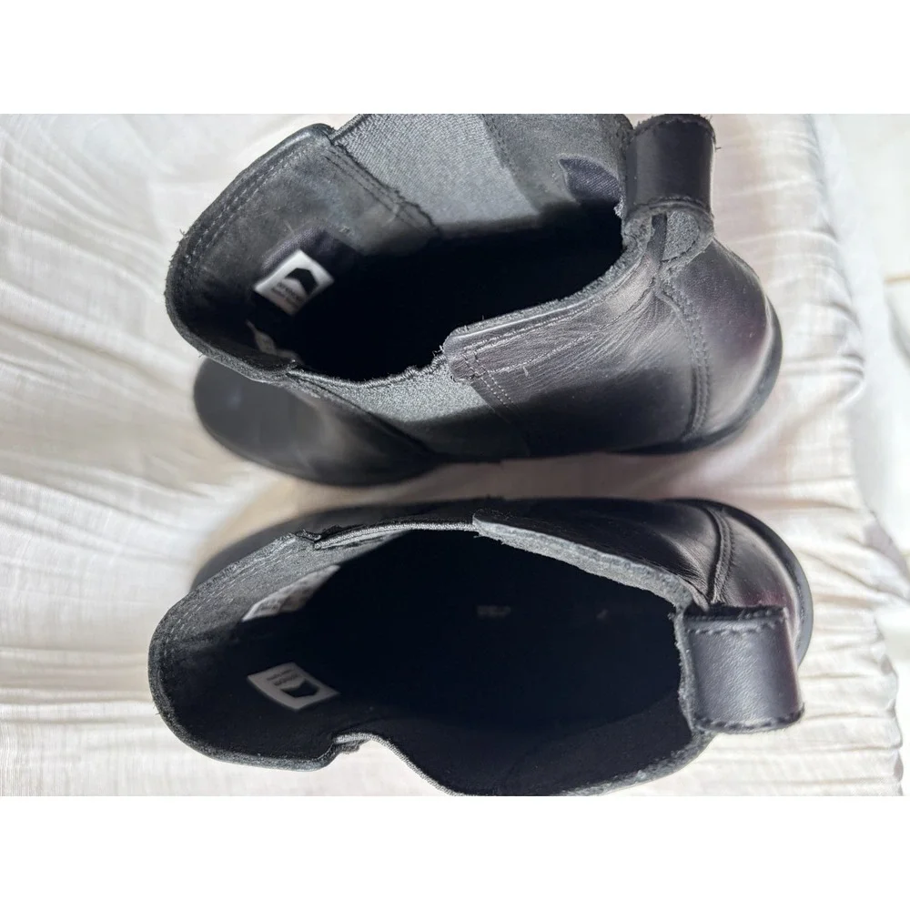 Timberland Defender Women's Black Leather Chelsea Ankle Wedge Boots US 8.5